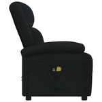 vidaXL Fauteuil électrique de massage Noir Tissu