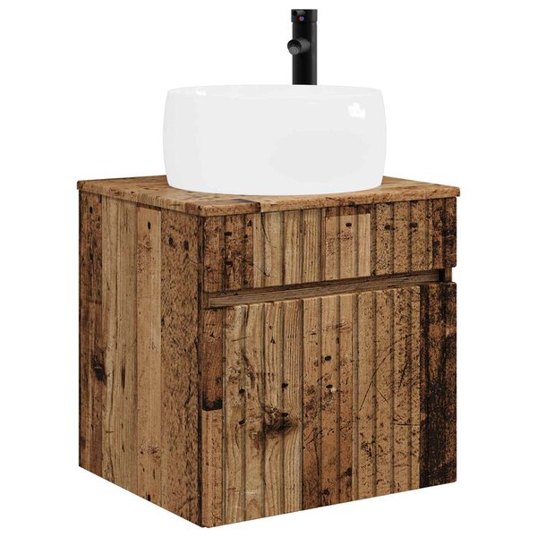 vidaXL Meuble de lavabo mural Bois ancien 49 x 44 5 x 66 cm