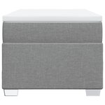 vidaXL Sommier à lattes de lit et matelas Gris clair 90x190 cm Tissu