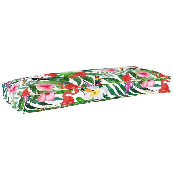 vidaXL Coussin de palette pour banc Jungle tropical 100x40x8 cm en tissu Oxford
