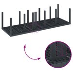 Ensemble de repas de jardin 11 pièces avec coussins en poly rattan anthracite vidaXL