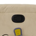 vidaXL Fauteuil inclinable de massage crème tissu microfibre