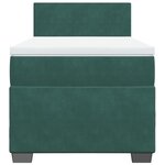 vidaXL Sommier à lattes de lit avec matelas Vert foncé 90x200 cm