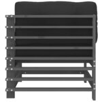 vidaXL Canapés d'angle avec coussins 2 Pièces gris bois de pin massif