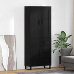 vidaXL Haut Armoire Chêne noir 69 5 x 34 x 180 cm Bois d'ingénierie