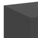 vidaXL Supports pour plantes 3 Pièces Noir 24 x 24 x 75 cm Acier