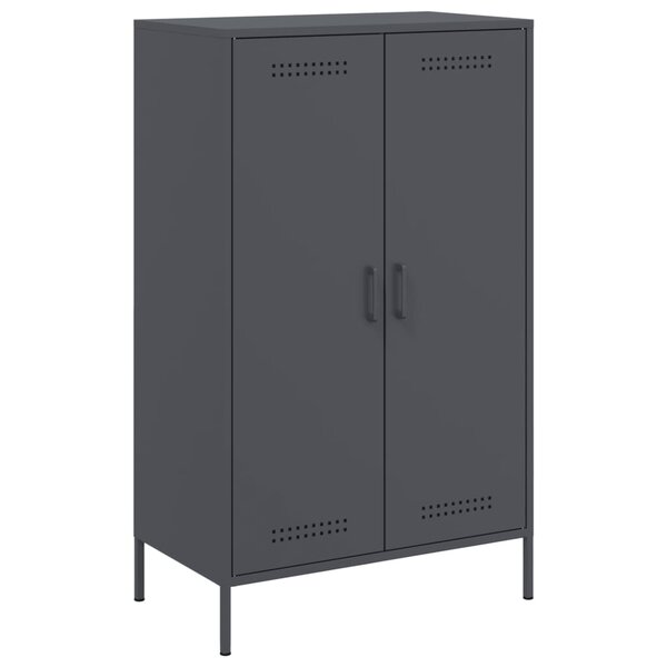 vidaXL Buffet haut anthracite 68x39x113 cm acier