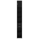 vidaXL Armoire de rangement 2 Pièces Chêne noir 30 x 42 5 x 225 cm
