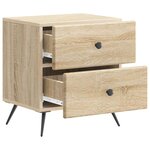 vidaXL Cabinet de chevet avec tiroir Chêne Sonoma 43 x 34 5 x 47 5 cm
