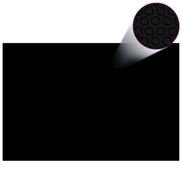vidaXL Couverture de piscine rectangulaire 600x400 cm PE Noir