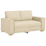 Ensemble de canapé 3 pièces vidaXL avec coussins en tissu crème
