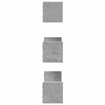 vidaXL Étagères murales 3 Pièces gris béton bois d'ingénierie