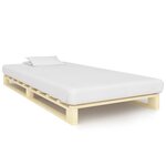 vidaXL Cadre de lit de palette Bois de pin massif 90 x 200 cm