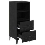 vidaXL Buffet Chêne noir 34 x 34 5 x 90 cm Bois d'ingénierie
