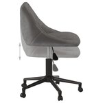 vidaXL Chaise pivotante de salle à manger Gris foncé Velours