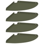 vidaXL Étagère Flottante d'Angle 4 pc Vert olive 30 x 30 x 2 cm