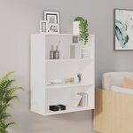 vidaXL Armoire murale suspendue Blanc 69 5x32 5x90 cm