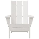 Chaises Adirondack Pliables vidaXL 2 Pièces Blanc 74.5x80.5x90 cm HDPE