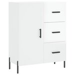 vidaXL Buffet Blanc brillant 69 5x34x90 cm Bois d'ingénierie