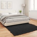 vidaXL Tapis en fausse Tafalla Noir 120 x 120 cm Polyester