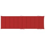 vidaXL Chaise longue à bascule avec coussin Bois de teck solide