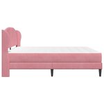 vidaXL Cadre de lit avec tête de lit Rose 200 x 200 cm Velours