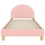vidaXL Cadre de lit pour enfants avec tête de lit Rose 90 x 190 cm