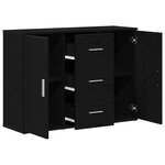 vidaXL Buffet chêne noir 91x29 5x65 cm bois d'ingénierie