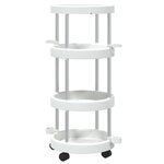vidaXL Chariot de ménage avec panier de rangement Aluminium