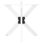 vidaXL Pied de table à manger en forme d'araignée  blanc  85 x 85 x (72-73) cm  acier