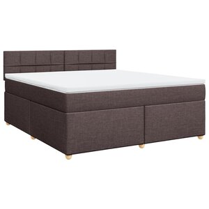 vidaXL Sommier à lattes de lit avec matelas Marron foncé 180x200 cm