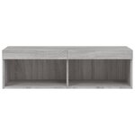 vidaXL Meuble TV avec lumières LED sonoma gris 100x30x30 cm