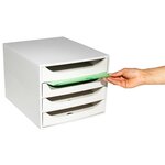 Module De Classement Ecobox Office 4 Tiroirs - Gris - Exacompta