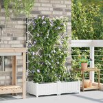 vidaXL Pots de jardin Blanc 80 x 40 x 126 cm Acier