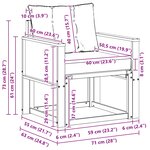 vidaXL Sofa de milieu extérieur Bois d'Acacia Massif Naturel