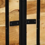 vidaXL Tête de lit 140 cm bois massif d'acacia et fer