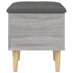 vidaXL Banc de rangement sonoma gris 42x42x46 cm bois d'ingénierie