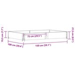 vidaXL Jardinière marron 150x100 cm bois massif de pin