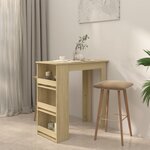 vidaXL Table de bar avec rangement Chêne sonoma 102x50x103 5 cm