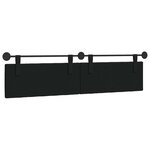 vidaXL Tête de lit suspendue Noir Tissu