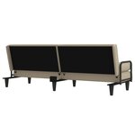 vidaXL Canapé-lit avec accoudoirs crème tissu