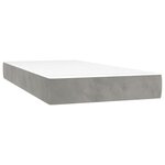 vidaXL Sommier à lattes de lit matelas LED Gris clair 80x200cm Velours