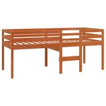 vidaXL Lit haut sans matelas cire marron 80x200 cm bois massif