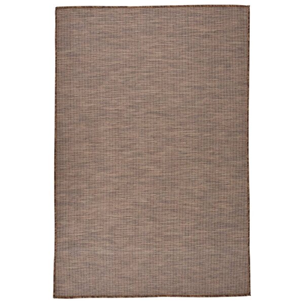 vidaXL Tapis à tissage plat d'extérieur 120x170 cm Marron