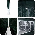 vidaXL Tente de fête Vert et blanc 800 x 400 x 266 cm