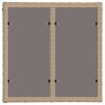 vidaXL Table de Jardin Beige et Noir 55 x 55 x 37 cm