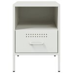 vidaXL Tables de chevet 2 Pièces blanc 36x39x50 5 cm acier laminé à froid