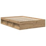 vidaXL Cadre de lit sans matelas chêne artisanal 120x200 cm