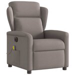 vidaXL Fauteuil de massage inclinable électrique Taupe Tissu