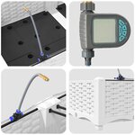 vidaXL Pots de jardin Blanc 160 x 40 x 22 cm Acier